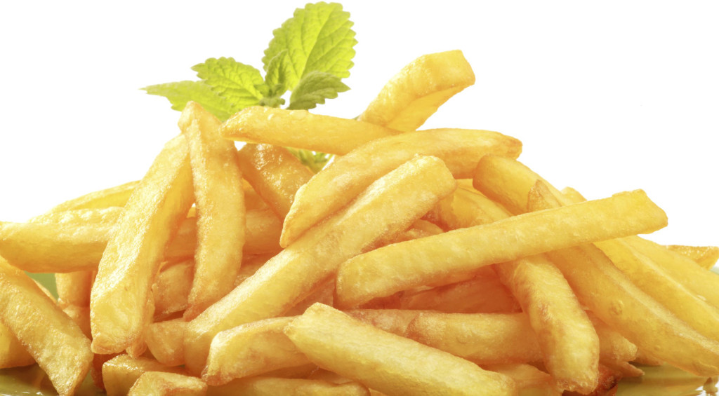 Heap of crisp French fries - detail